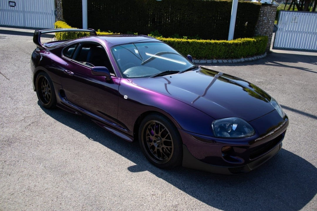 Mallcas™ Glossy Metallic Midnight Purple Vinyl Wrap (PET Liner)