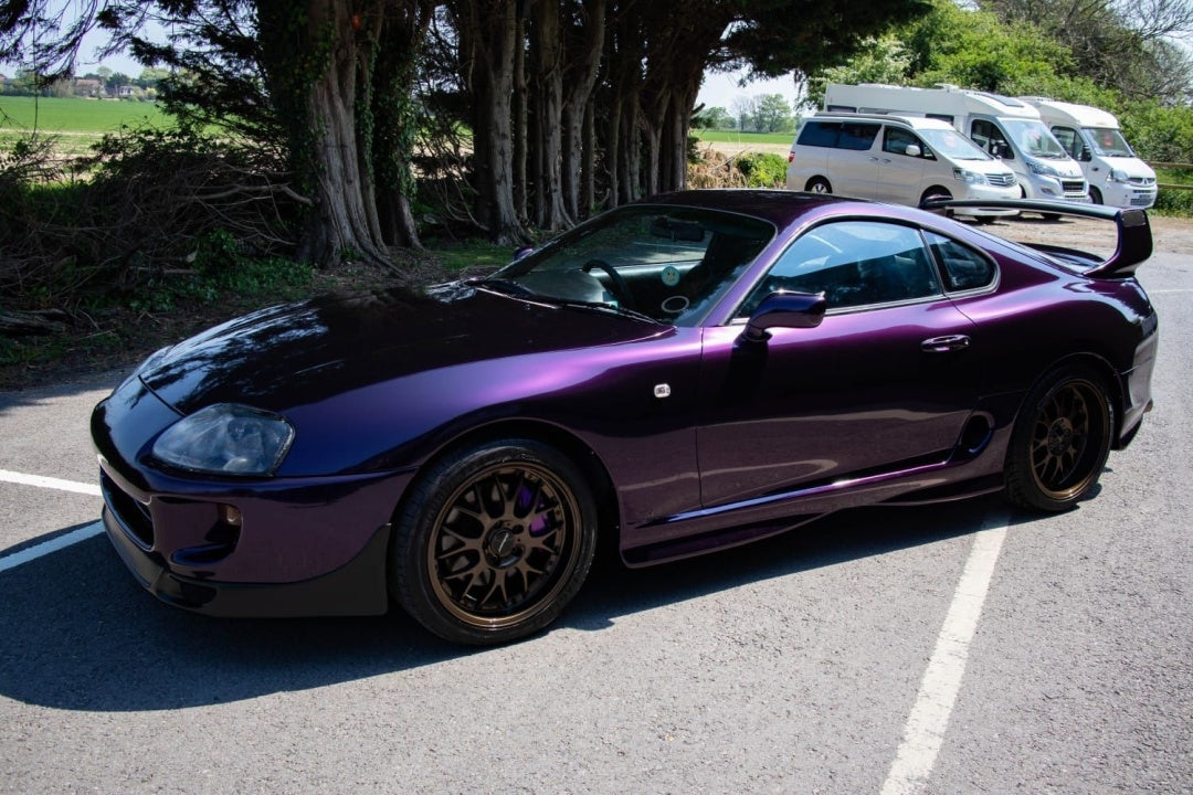 Mallcas™ Glossy Metallic Midnight Purple Vinyl Wrap (PET Liner)