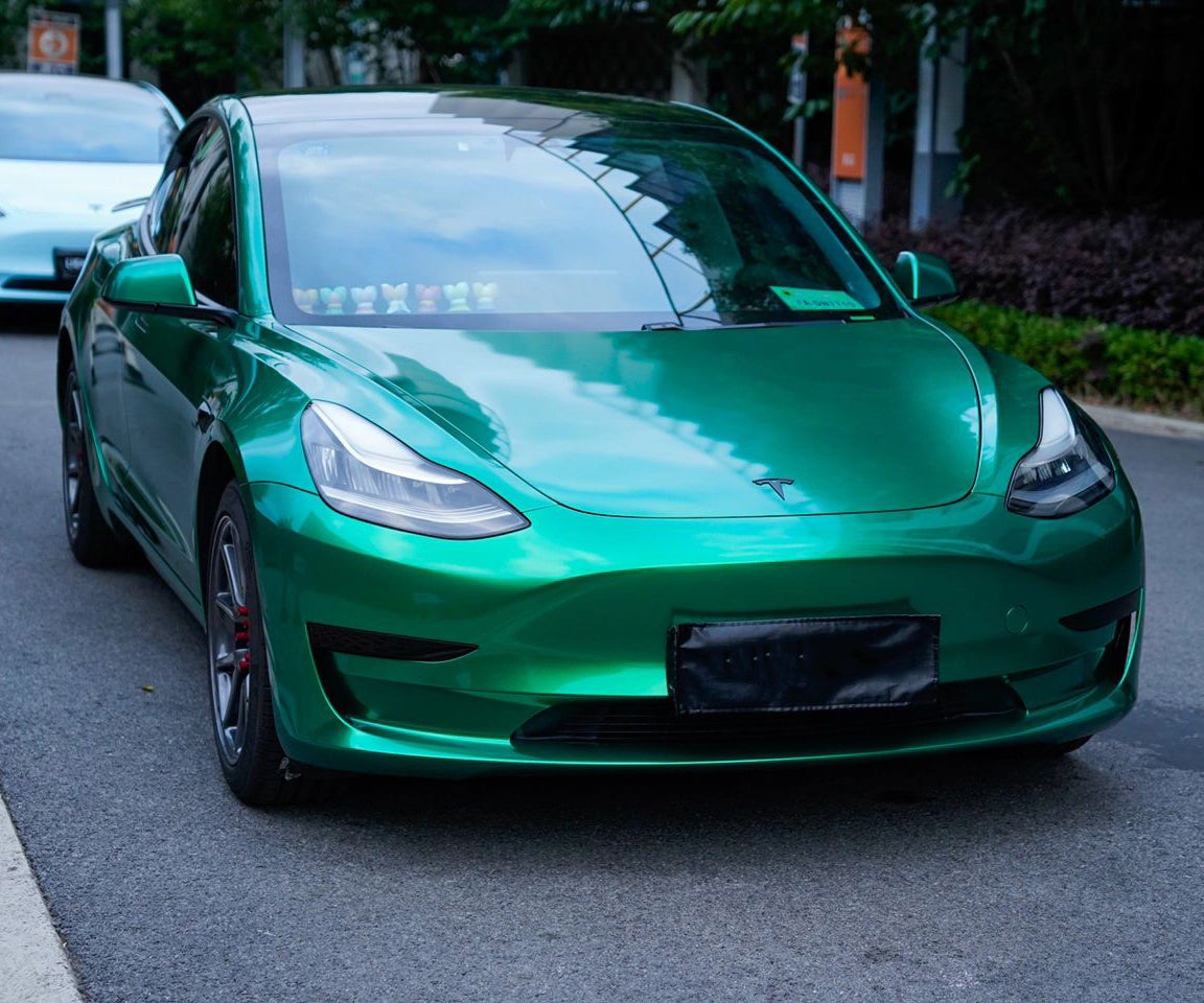 Mallcas™ Glossy Metallic Isle of Man Green Vinyl Wrap