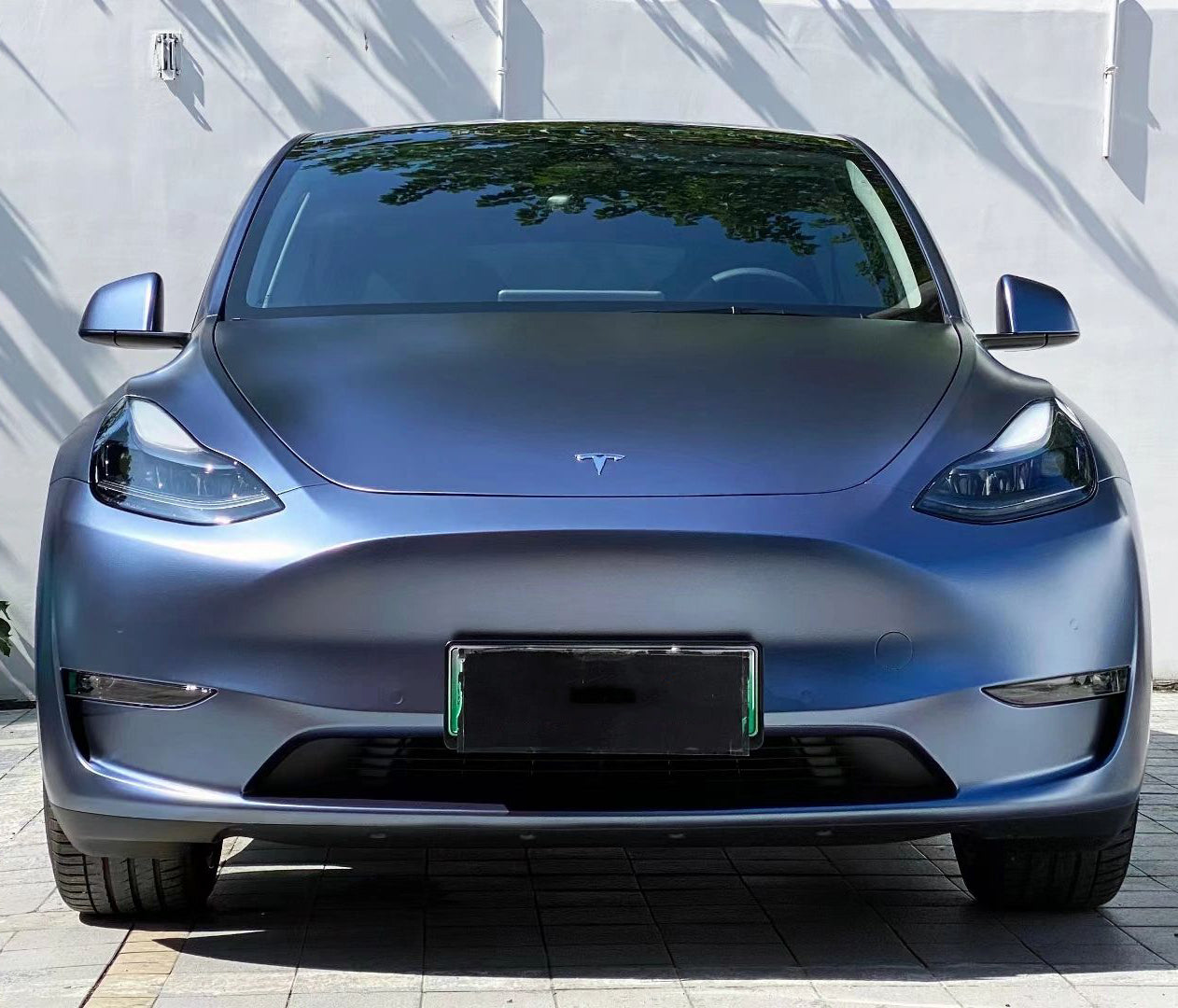 Mallcas™ Matte Pure Metal Storm Blue Vinyl Wrap (PET Liner)