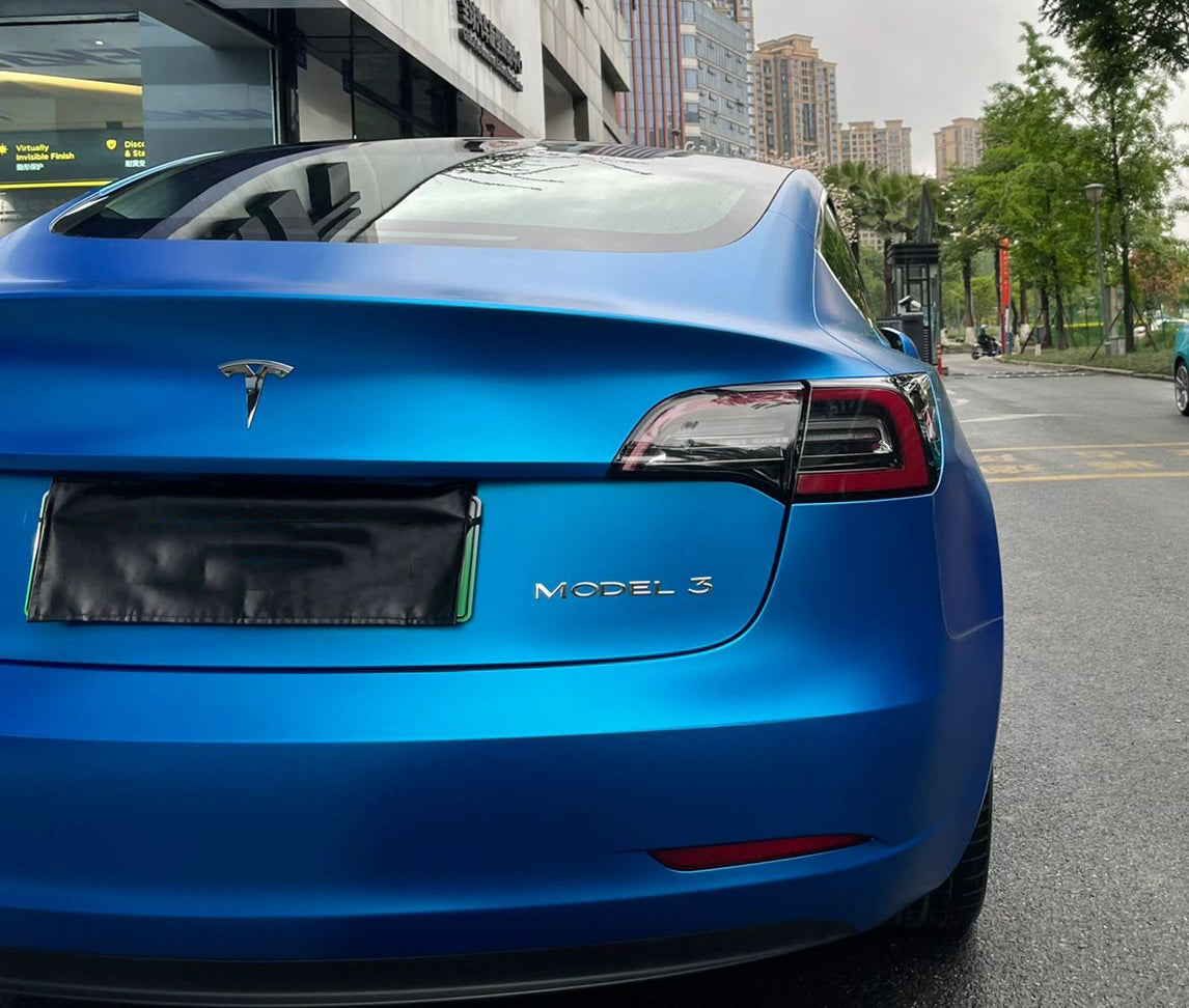 Mallcas™ Matte Pure Metal Sea Blue Vinyl Wrap (PET Liner)