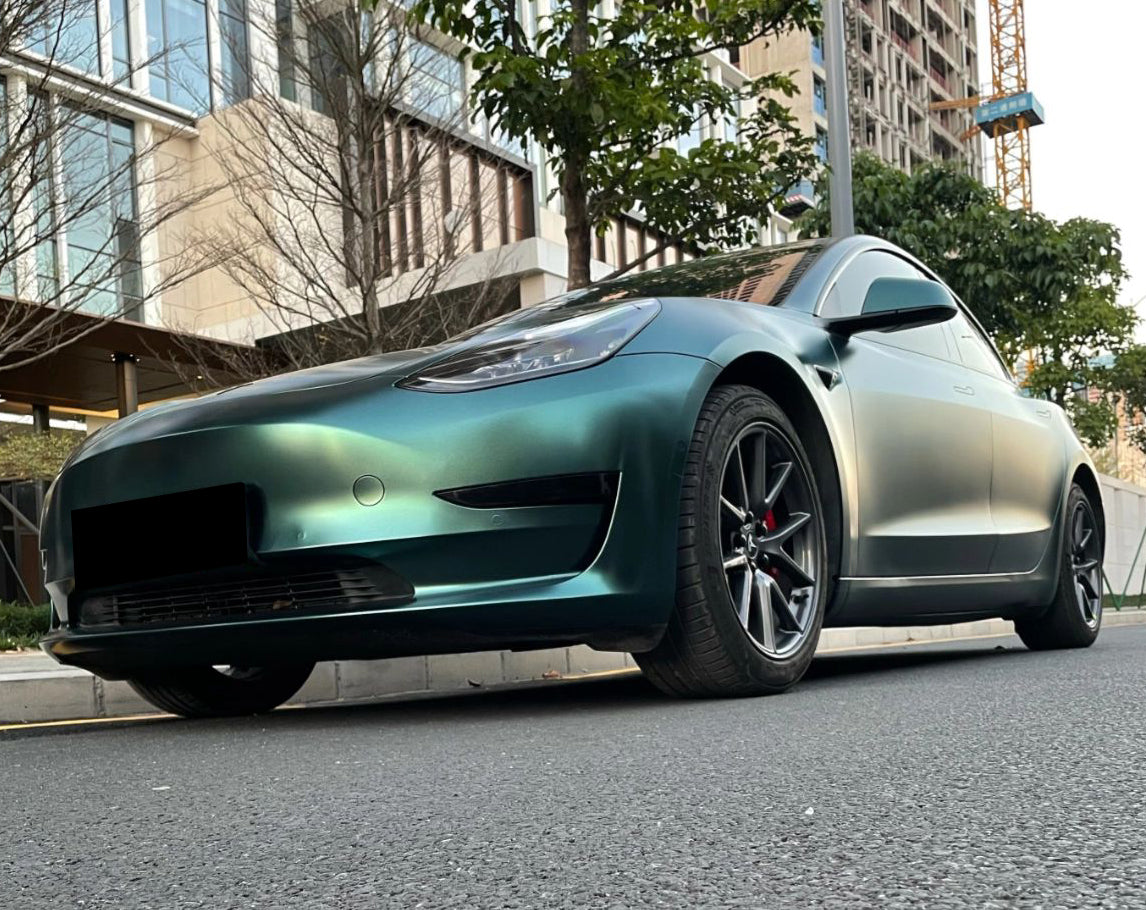Mallcas™ Matte Metal Dark Green Vinyl Wrap (PET Liner)