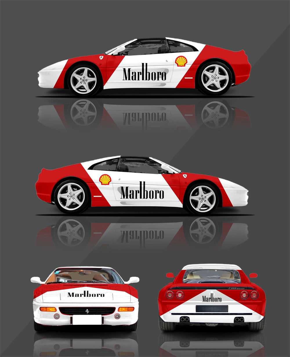 Mallcas™ Marlboro Racing Custom Printed Vinyl Wrap
