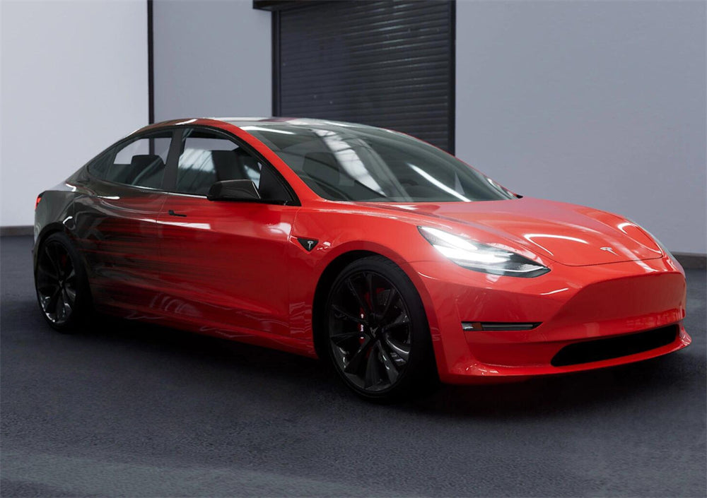 Mallcas™ Black to Red Custom Printed Vinyl Wrap