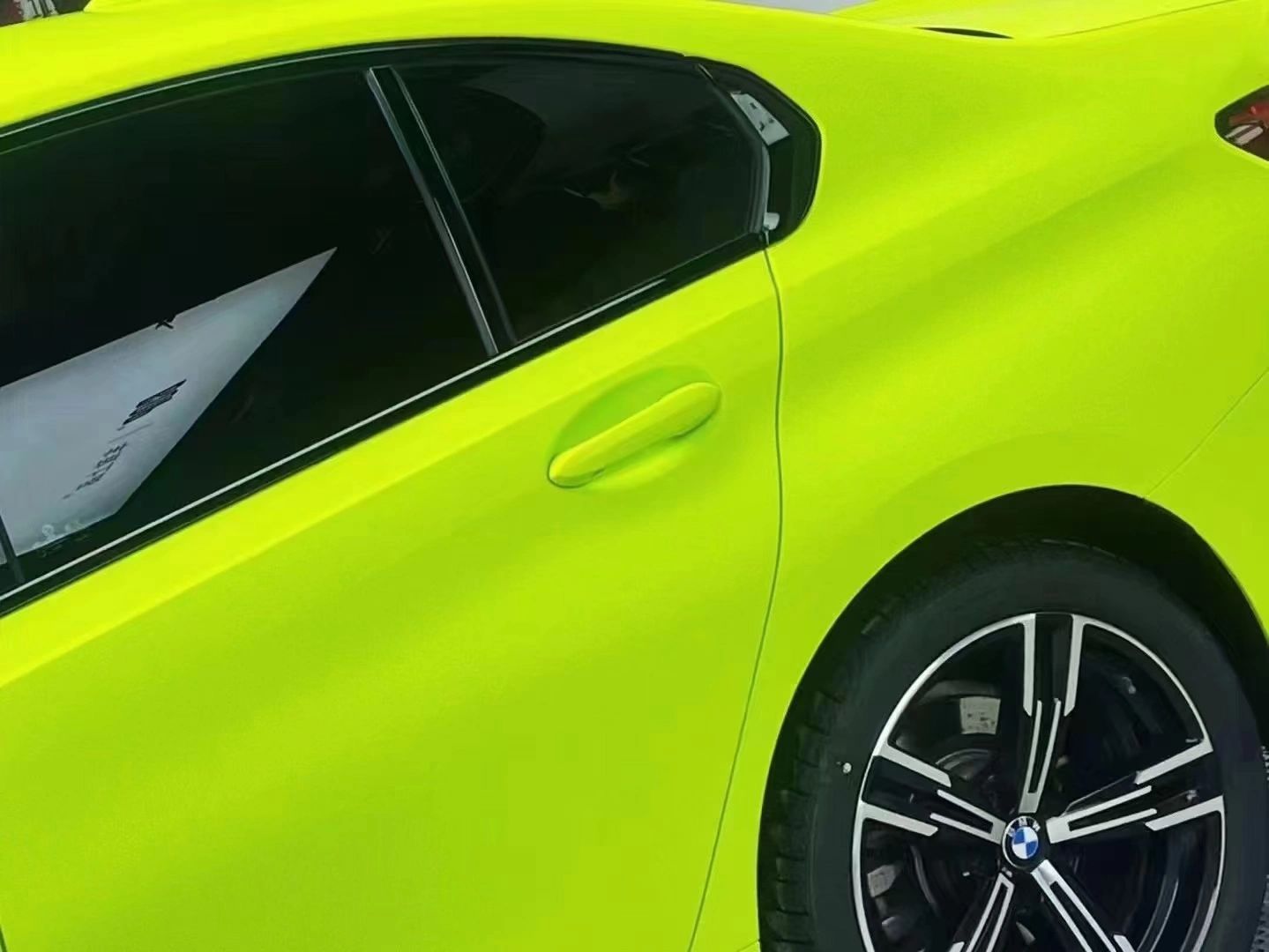 Mallcas™ Super Matte Fluorescein Yellow Vinyl Wrap (PET Liner)