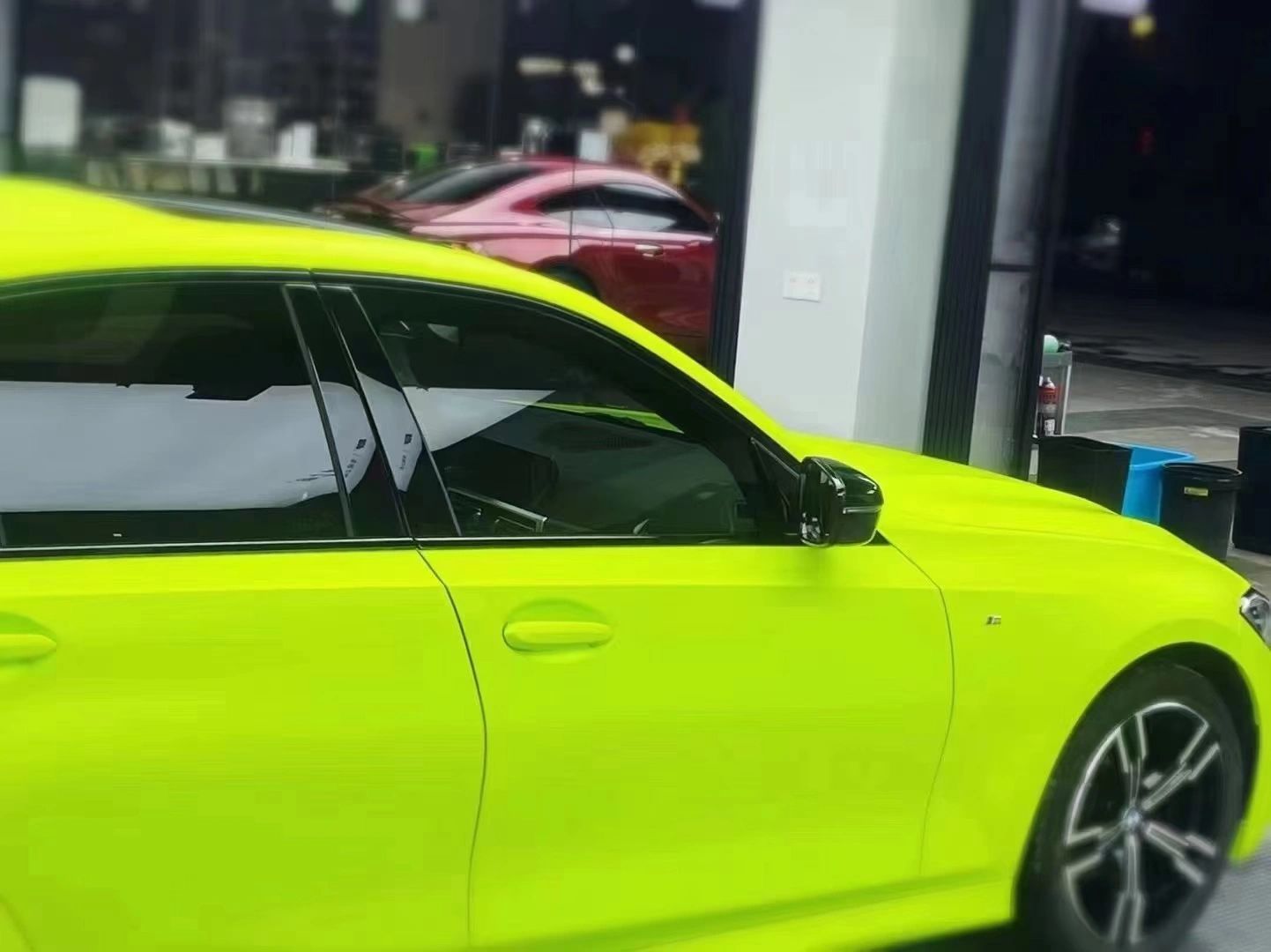 Mallcas™ Super Matte Fluorescein Yellow Vinyl Wrap (PET Liner)