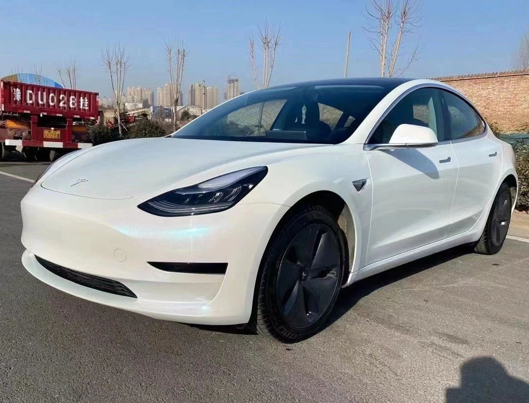 Mallcas™ Glossy Diamond Blue White Vinyl Wrap (PET Liner)