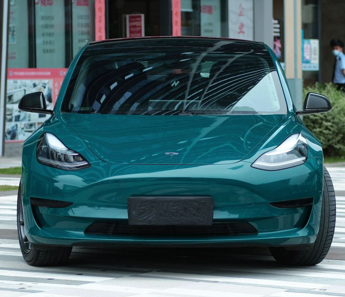 Mallcas™ Glossy Hell Green Vinyl Wrap (PET Liner)