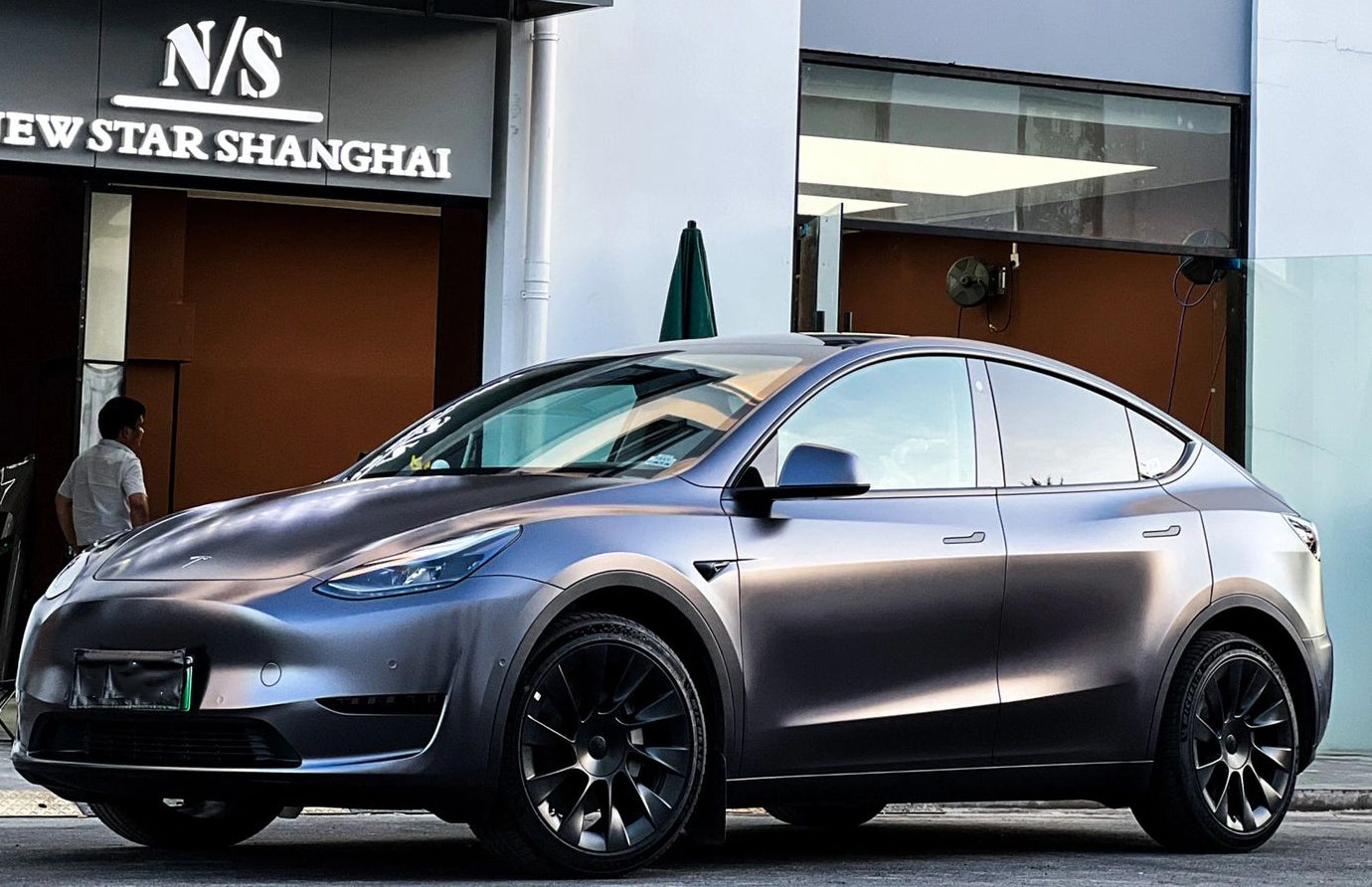 Mallcas™ Matte Pure Metal Dark Grey  Vinyl Wrap (PET Liner)