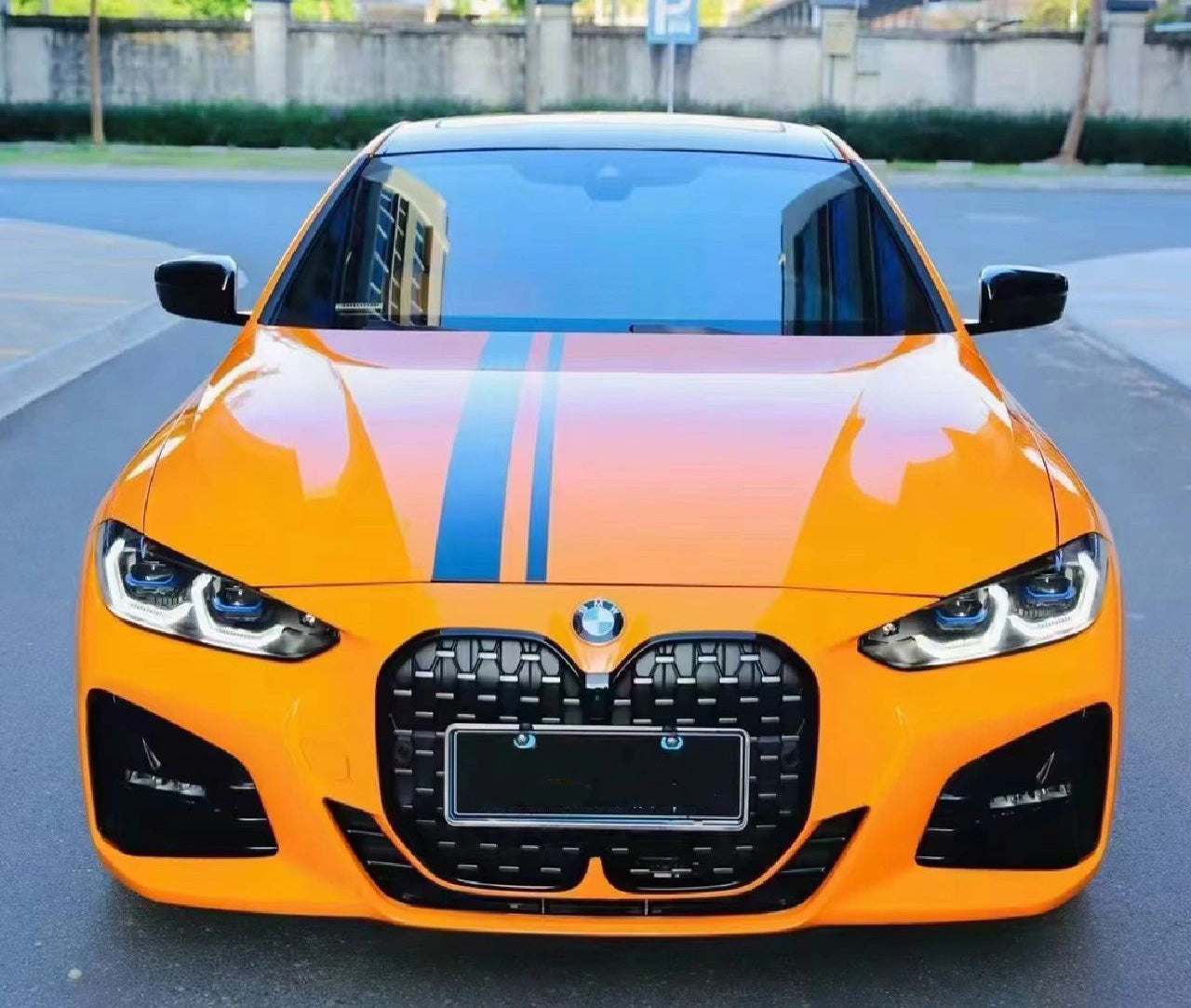 Mallcas™ Glossy Mclaren Orange Vinyl Wrap (PET Liner)