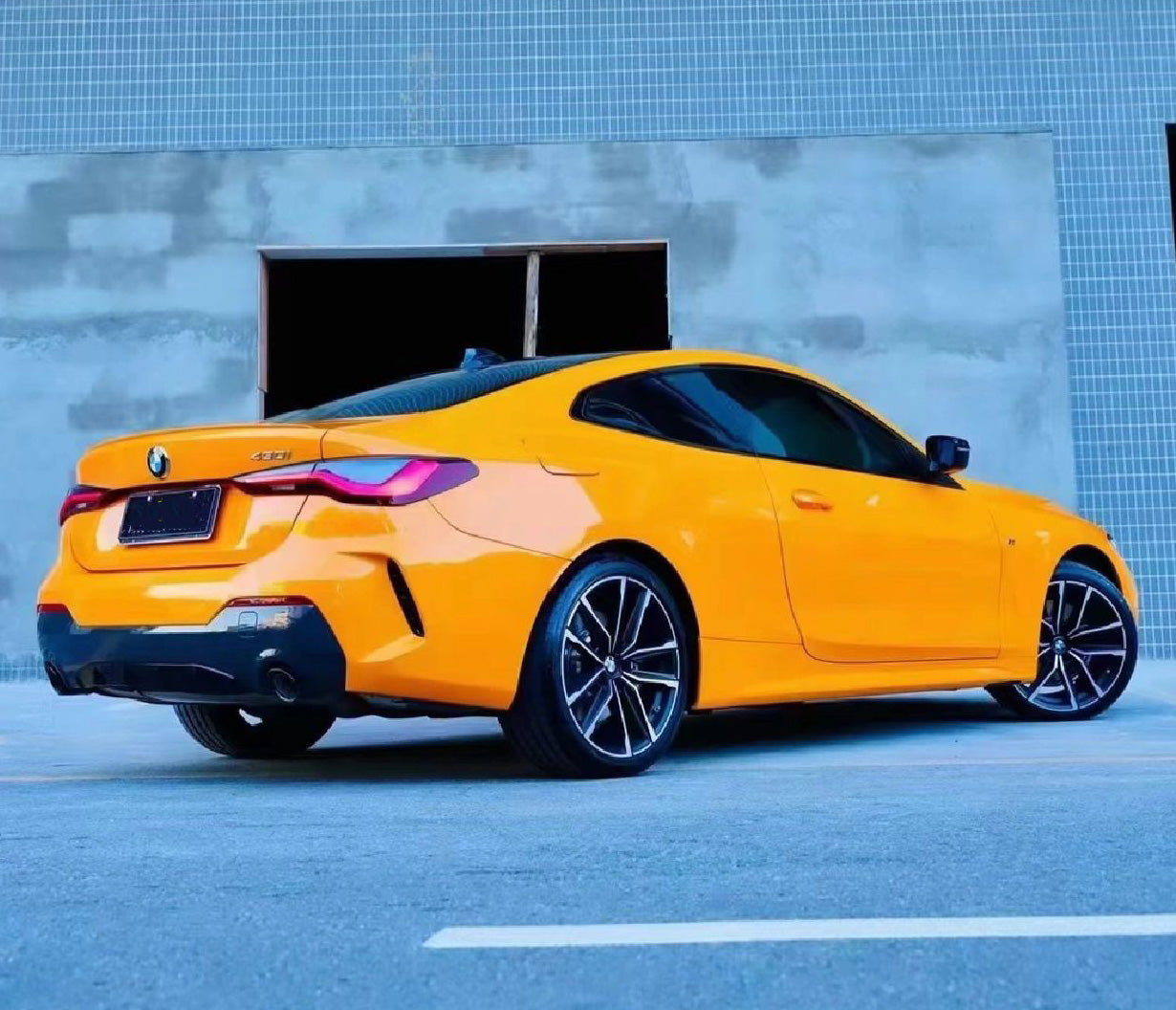 Mallcas™ Glossy Mclaren Orange Vinyl Wrap (PET Liner)