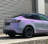 Mallcas™ Glossy Candy Metallic Gray Purple Vinyl Wrap (PET Liner)