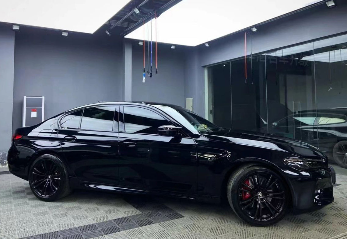 Mallcas™ Glossy Repaired Black Vinyl Wrap (PET Liner)