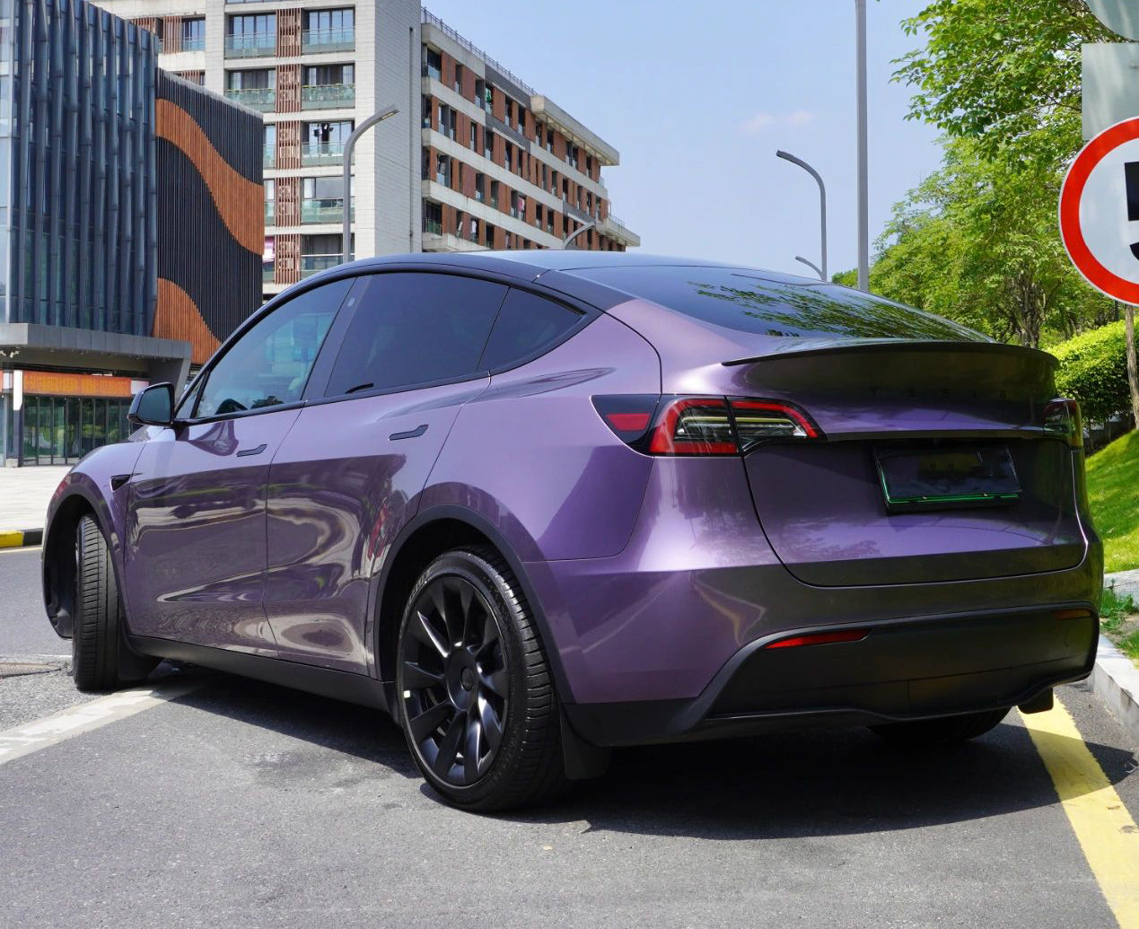 Mallcas™ Glossy Metallic Violet Grey Vinyl Wrap