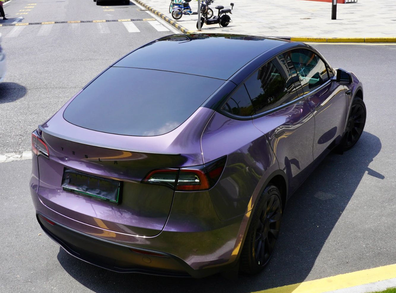 Mallcas™ Glossy Metallic Violet Grey Vinyl Wrap