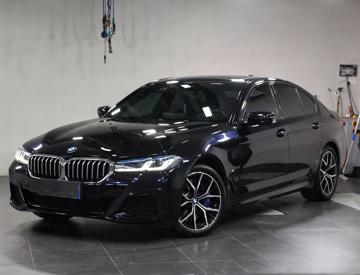 Mallcas™ Glossy Metallic Spar Blue Black Vinyl Wrap (PET Liner)