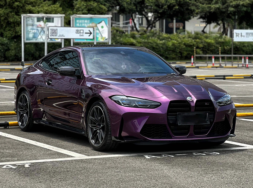Mallcas™ Glossy Metallic Li Auto Purple Vinyl Wrap (PET Liner)