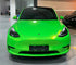 Mallcas™ Glossy Candy Metallic Neon Green Vinyl Wrap (PET Liner)