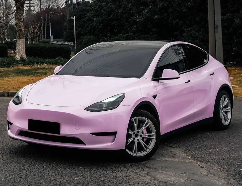 Mallcas™ Glossy Malus Spectabilis Pink Vinyl Wrap (PET Liner)