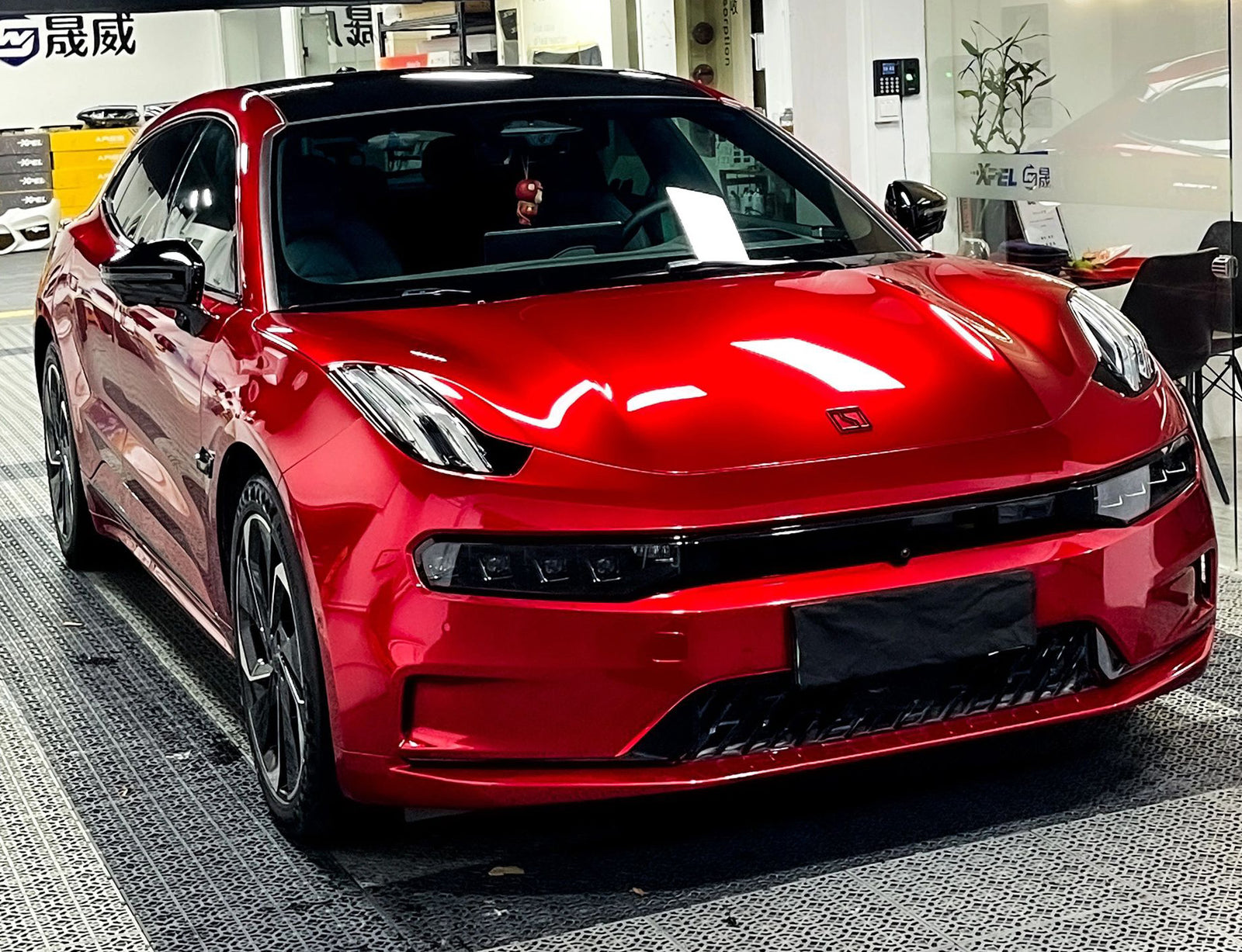 Mallcas™ Glossy Liquid Metallic Ruby Red Vinyl Wrap (PET Liner)