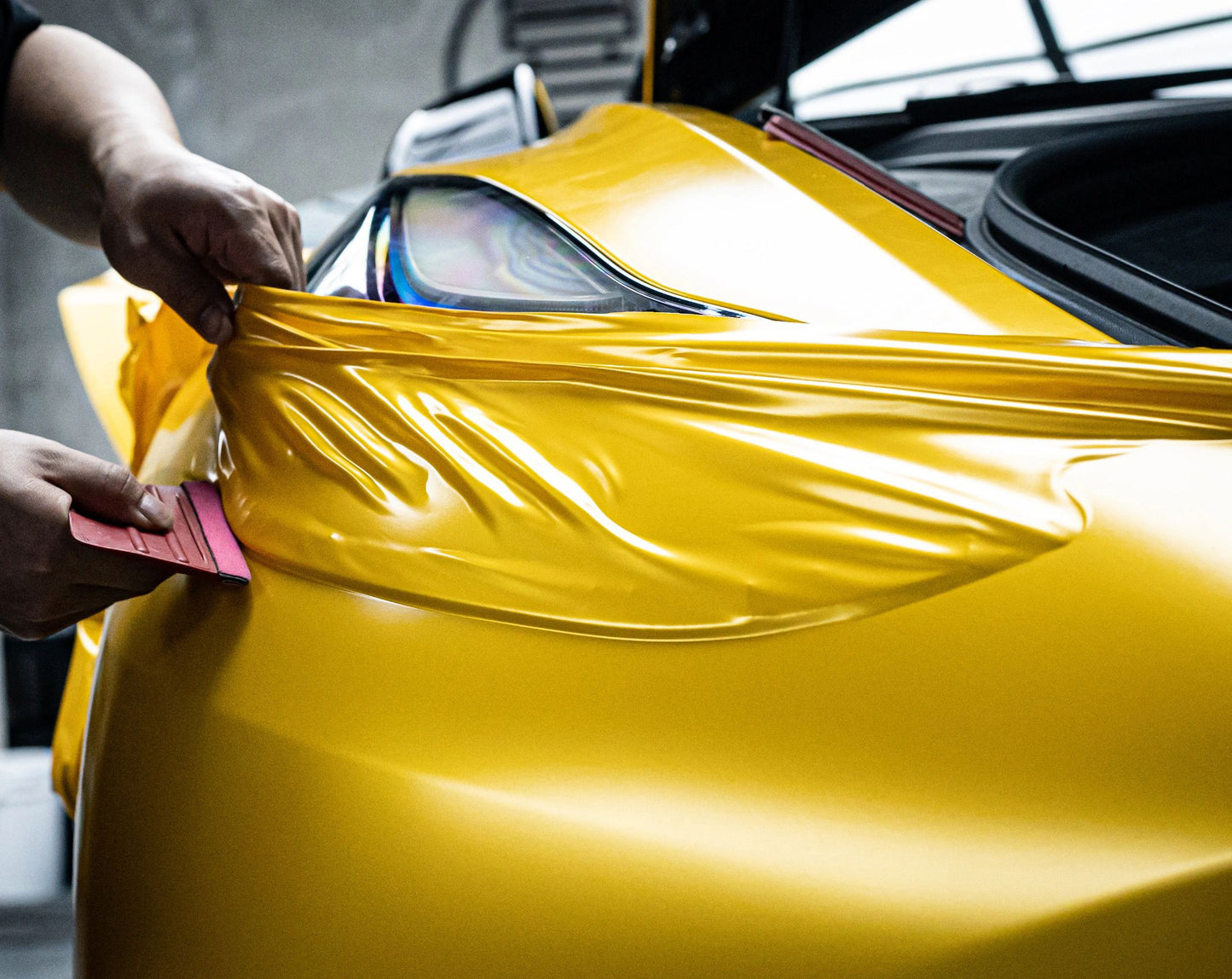 Mallcas™ Matte Metal Yellow Vinyl Wrap