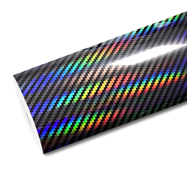 Mallcas™ Glossy Iridescent Carbon Fiber Vinyl Wrap (PET Liner)