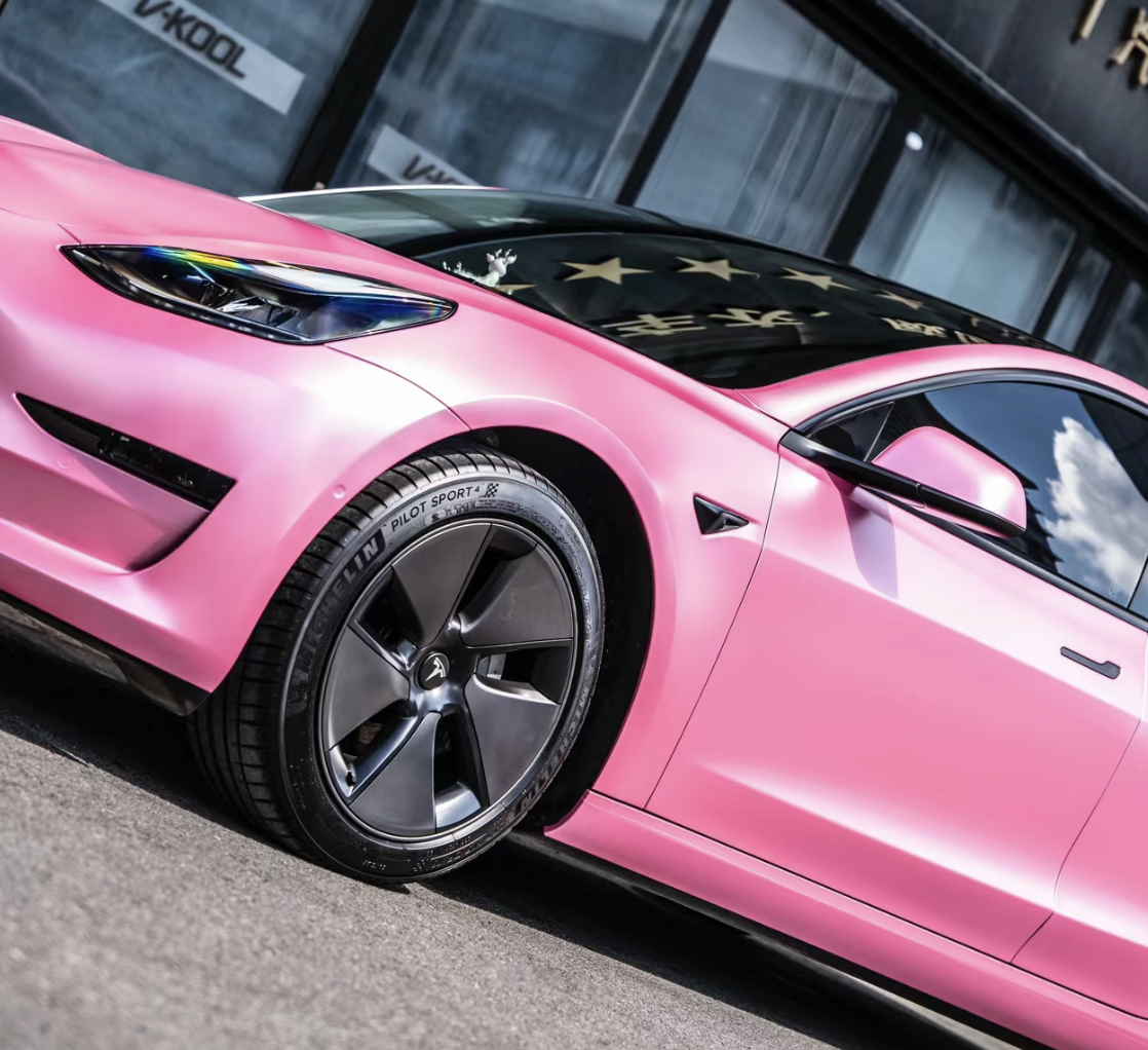 Mallcas™ Matte Pure Metal Conch Pink Vinyl Wrap (PET Liner)