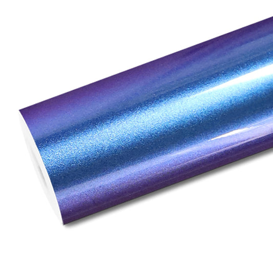 Mallcas™ Glossy Auroral Blue Purple Vinyl Wrap (PET Liner)