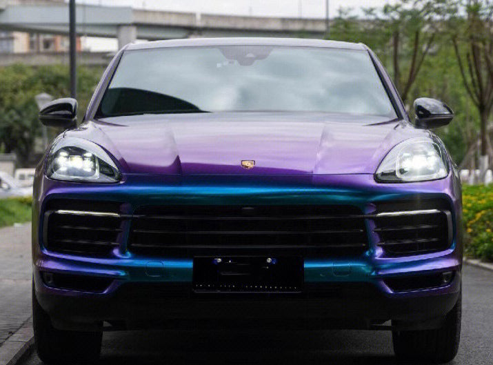 Mallcas™ Glossy Diamond Purple Red Vinyl Wrap (PET Liner)