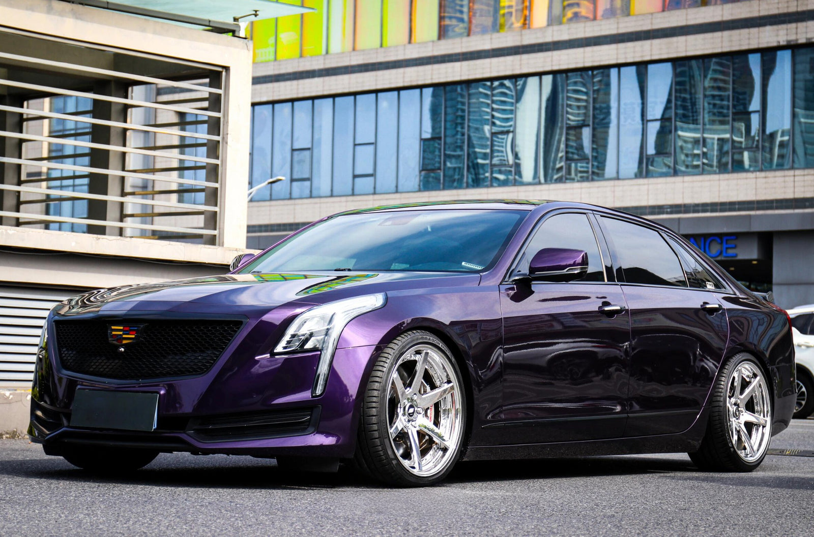 Mallcas™ Glossy Metallic Moonlight Purple Vinyl Wrap (PET Liner)