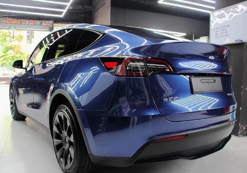 Mallcas™ Glossy Metallic lntergalactic Blue Vinyl Wrap (PET Liner)