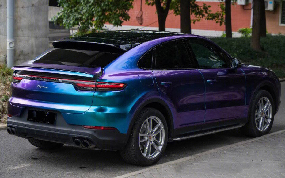 Mallcas™ Glossy Diamond Purple Red Vinyl Wrap (PET Liner)