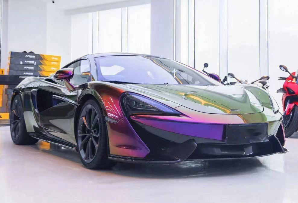 Mallcas™ Glossy Magic Colored Purple Vinyl Wrap (PET Liner)
