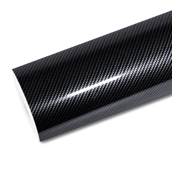 Mallcas™ Silver Black Carbon Fiber Vinyl Wrap (PET Liner)