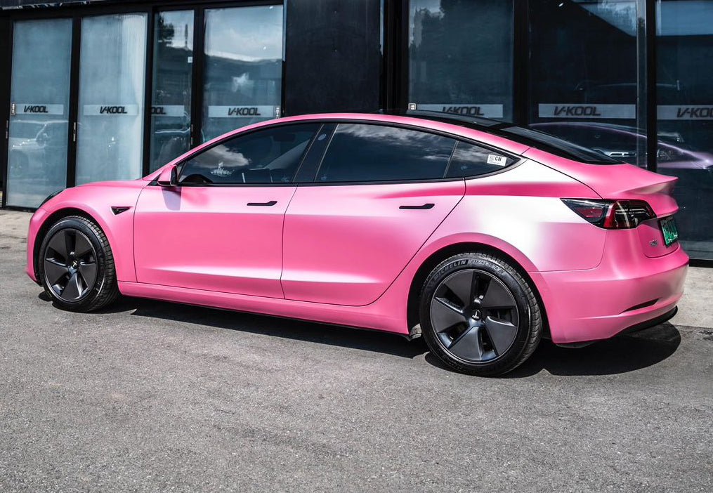 Mallcas™ Matte Pure Metal Conch Pink Vinyl Wrap (PET Liner)