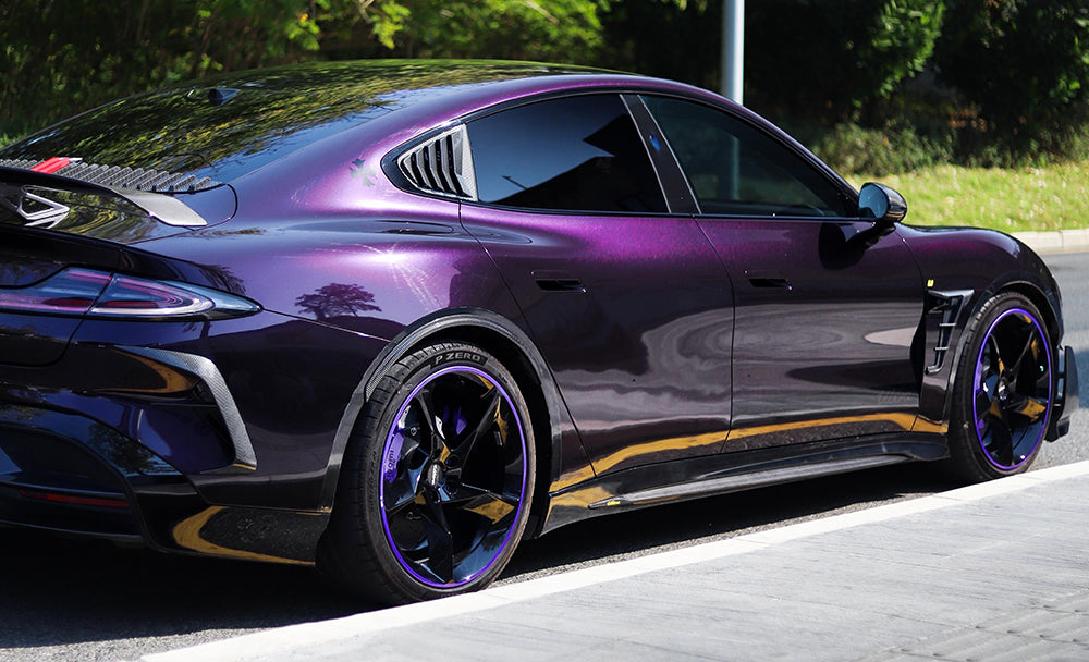 Mallcas™ Glossy Metallic Amethyst Vinyl Wrap (PET Liner)