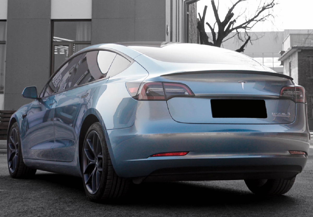 Mallcas™ Glossy Metallic Light Steel Blue Vinyl Wrap (PET Liner)