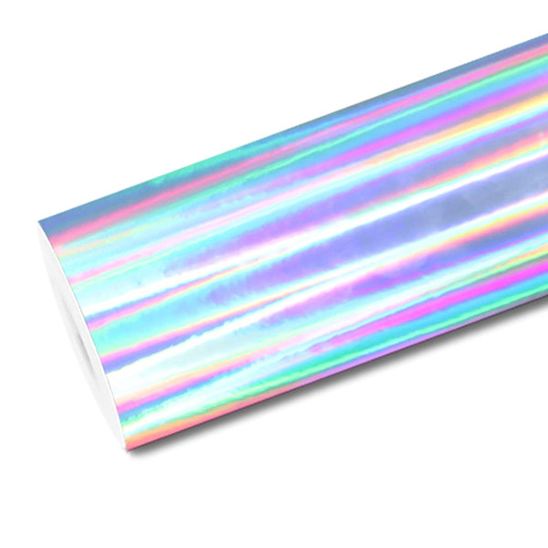 Mallcas™ Holographic Chrome Silver Vinyl Wrap (PET Liner)