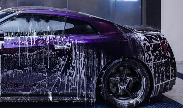 Mallcas™ Glossy Metallic Night Purple Vinyl Wrap (PET Liner)