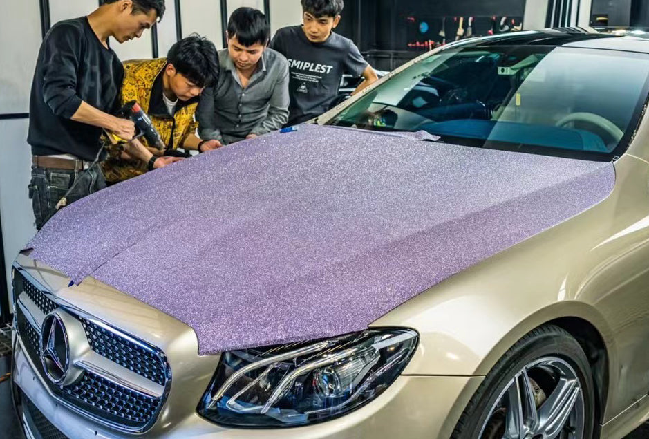 Mallcas™  Super Matte Diamonds Purple Vinyl Wrap (PET Liner)