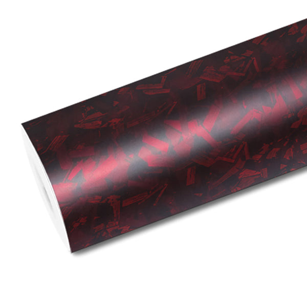 Mallcas™ Matte Forging Carbon Red Vinyl Wrap (PET Liner)