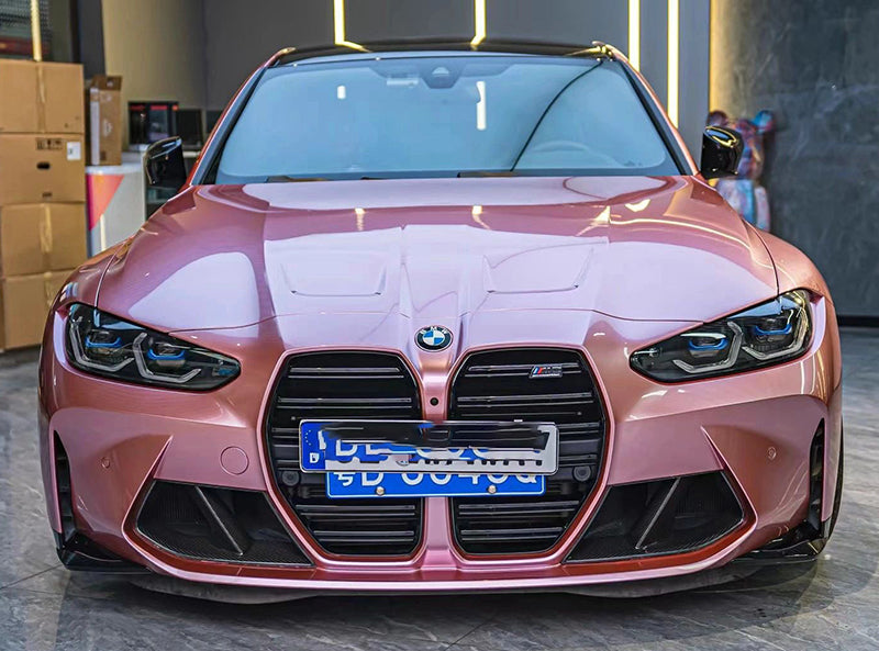 Mallcas™ Glossy Metallic Pink Gold Vinyl Wrap (PET Liner)