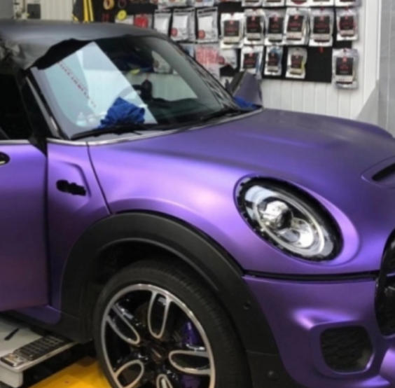 Mallcas™ Matte Metallic Charm Purple Vinyl Wrap (PET Liner)