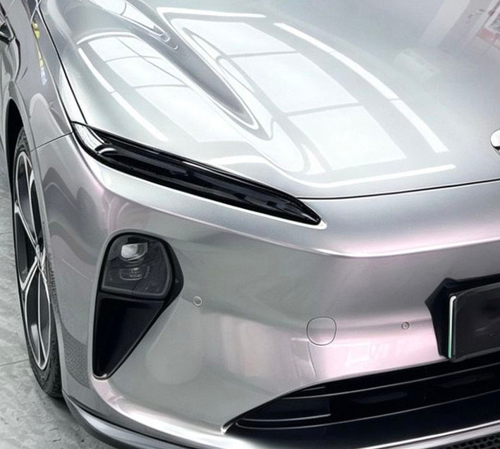 Mallcas™ Gloss Technology Silver Orange Vinyl Wrap (PET Liner)