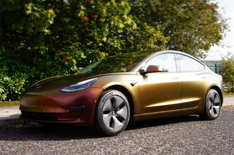 Mallcas™ Satin Chamelelon Ruby Gold Vinyl Wrap (PET Liner)