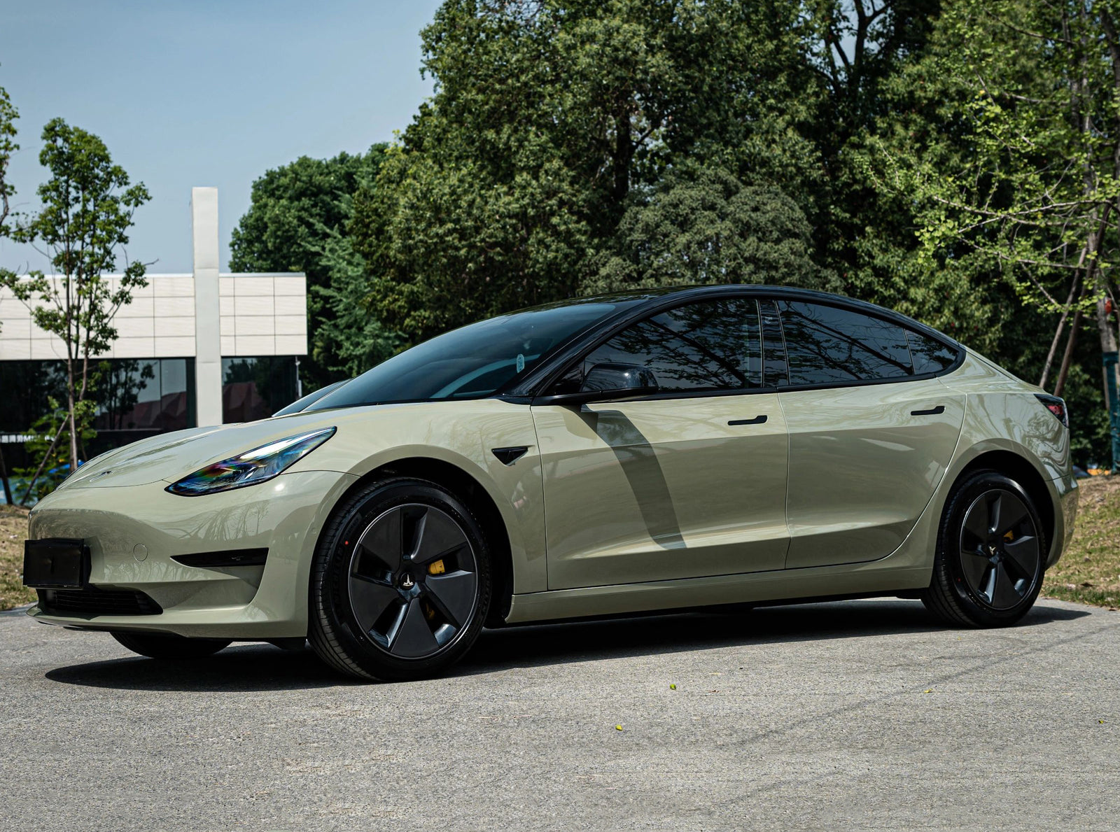 Mallcas™ Glossy Armor Green Vinyl Wrap (PET Liner)