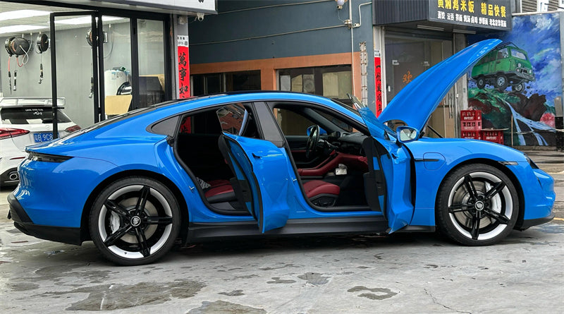 Mallcas™ Glossy Vibrant Blue Vinyl Wrap (PET Liner)