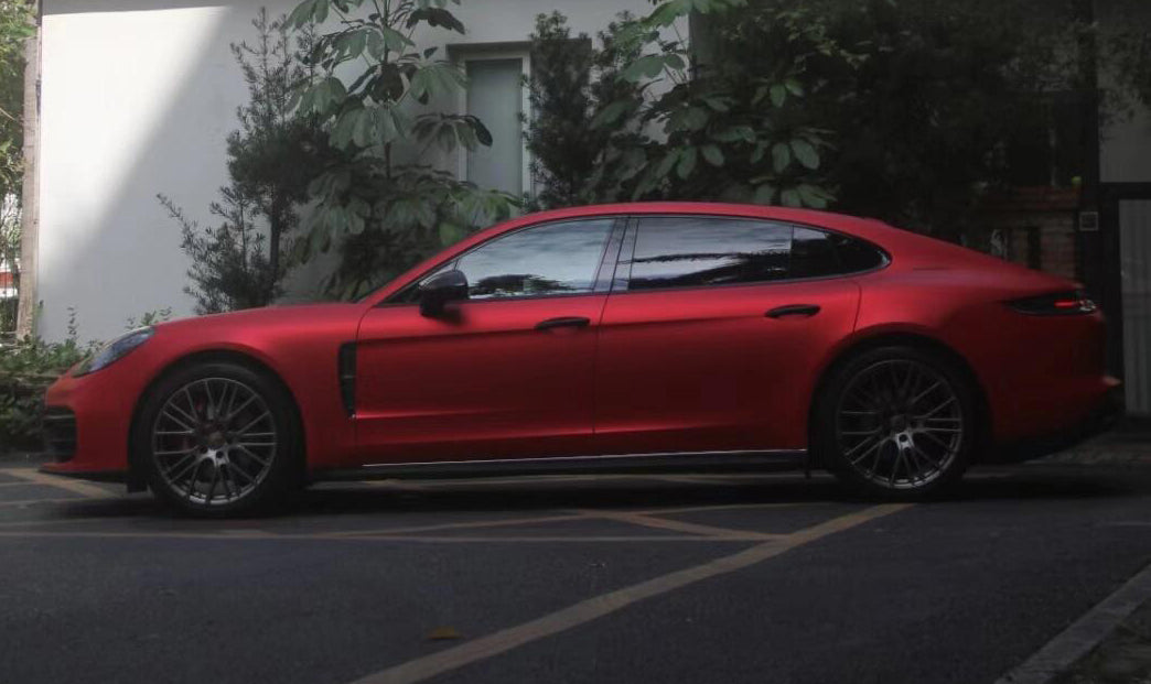 Mallcas™ Matte Chrome Red Vinyl Wrap (PET Liner)