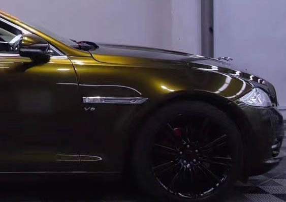 Mallcas™ Glossy Metallic Midnight Gold Vinyl Wrap